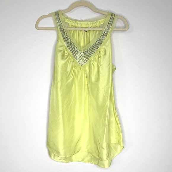 NWT REBECCA TAYLOR Limea Silk Sequin Sleeveless Top Sz 10‎ - Picture 2 of 11